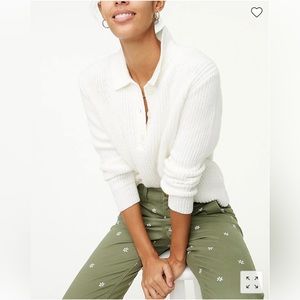 J-Crew Button-Up Pullover Polo Sweater - Size L - NWT